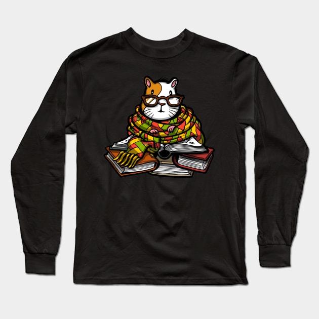 Guinea Pig Book Lover Long Sleeve T-Shirt by underheaven